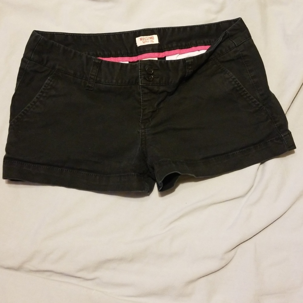 Black low rise shorts